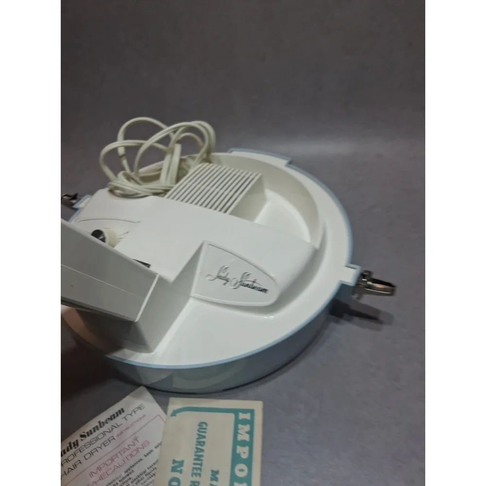Vintage Portable Bonnet Salon Style Hair Dryer Lady Sunbeam Model HD-25 Works